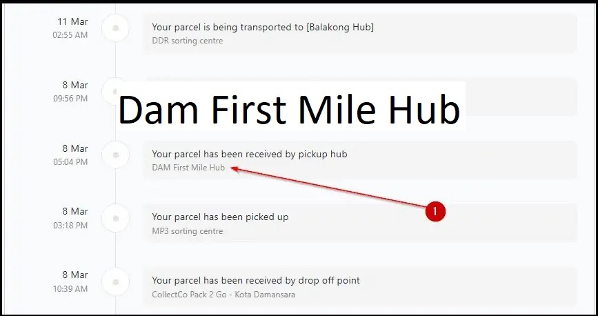 Dam First Mile Hub
