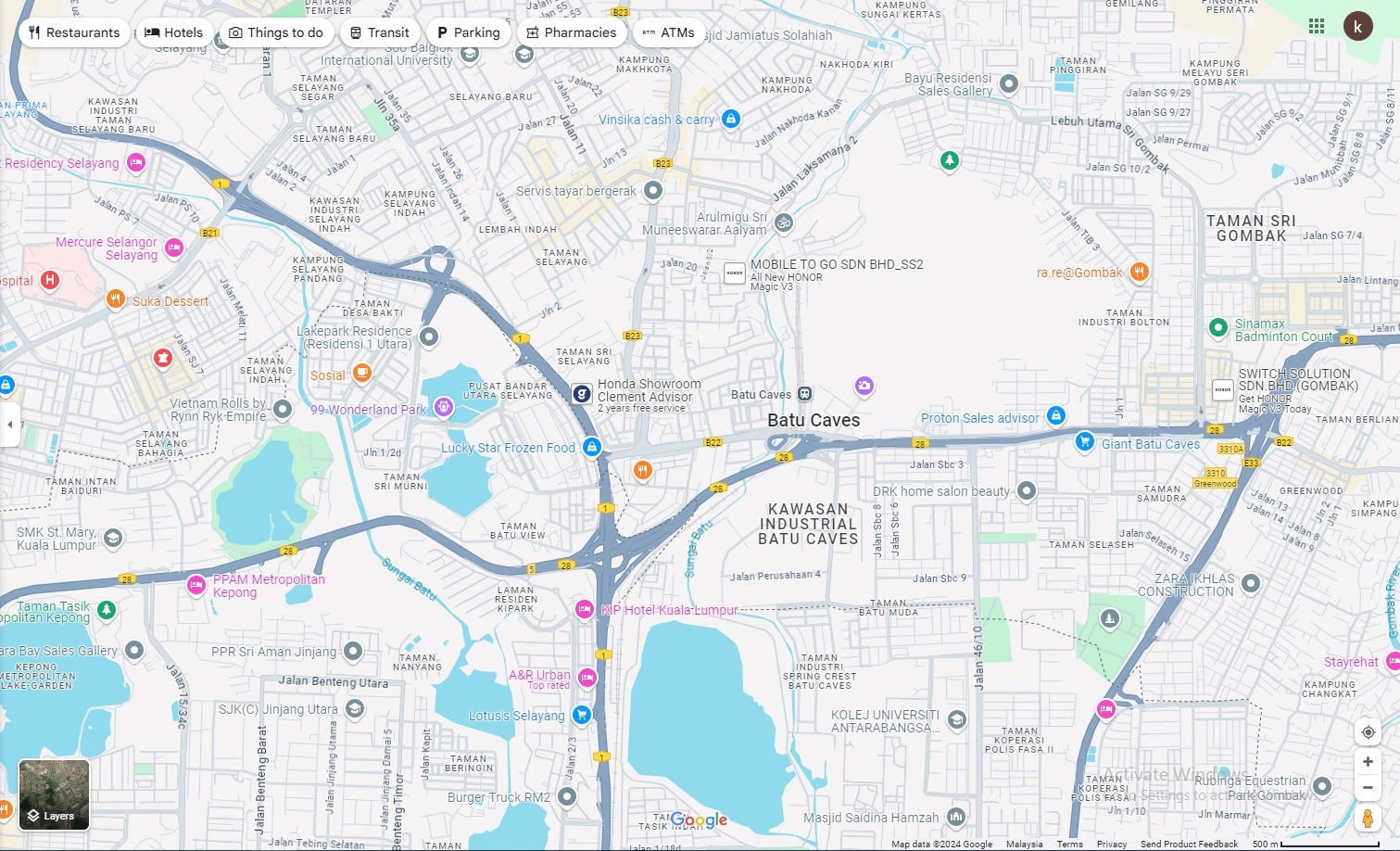 Lokasi Shopee Batu Caves Hub