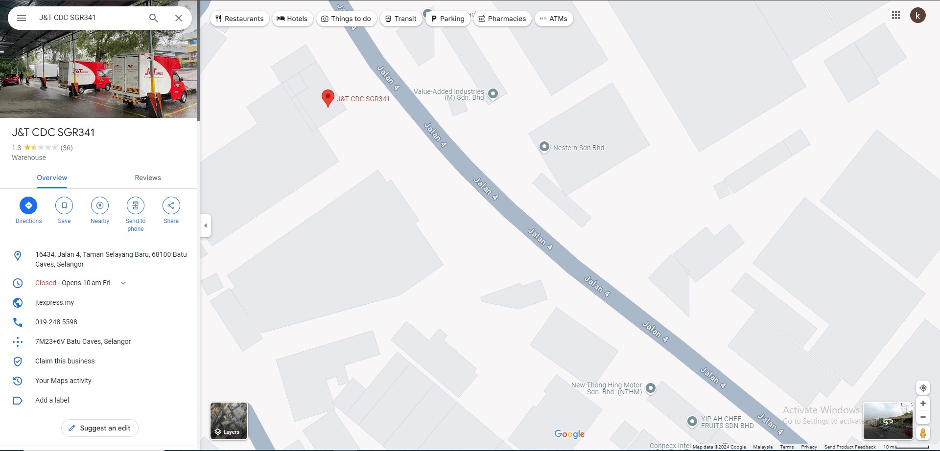 Lokasi Shopee Batu Caves Hub