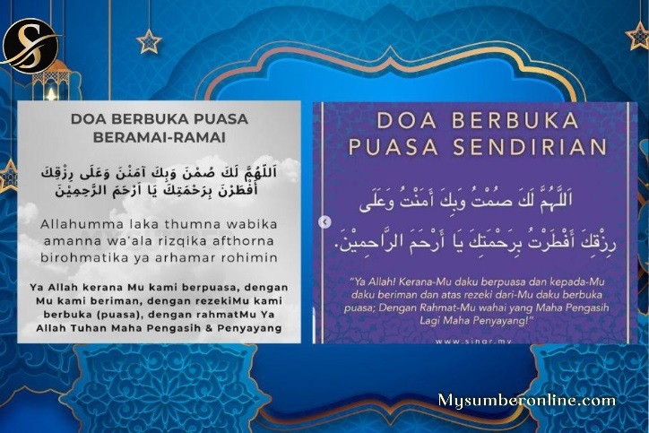 Doa Berbuka Puasa Rumi