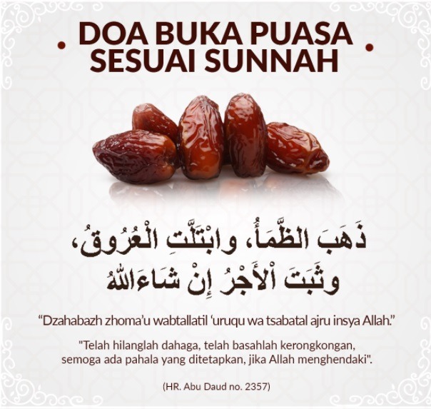Doa Berbuka Puasa Rumi Dan Amalan Sunnah