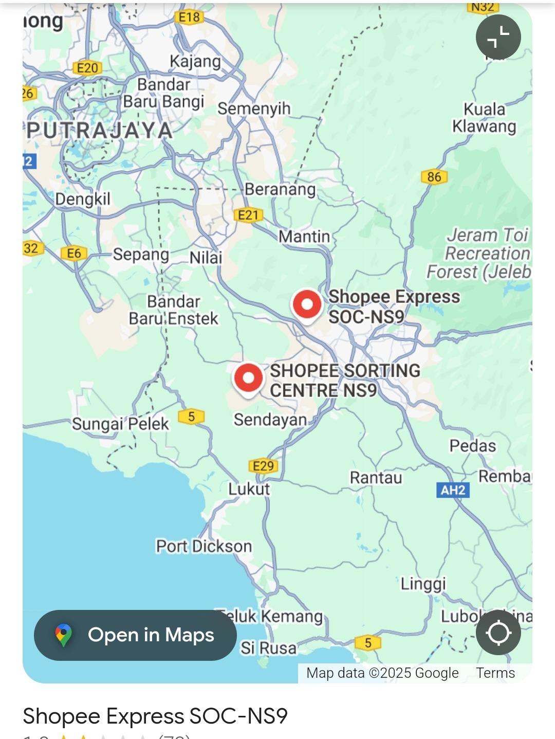 Lokasi dan Alamat Lengkap NS9 Sorting Centre