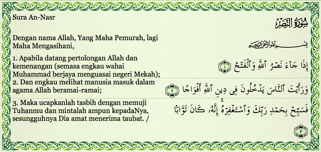 Surah Al Nasr – Tafsir Ayat per Ayat