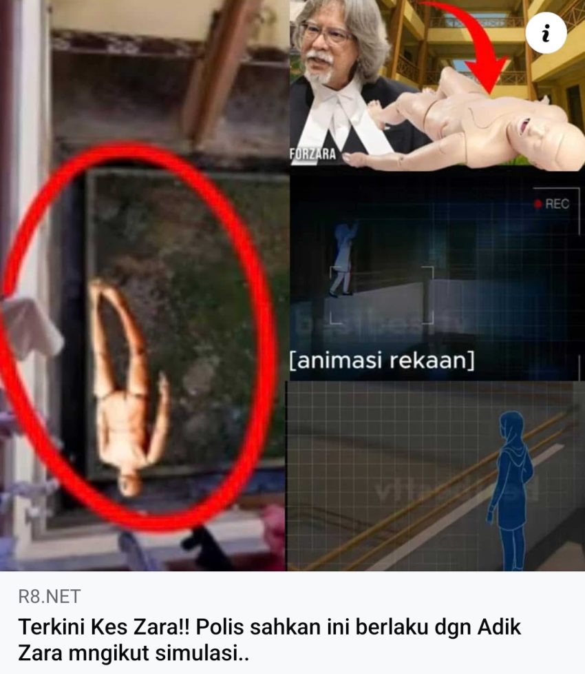 "Dah agak dah.. mmg ini berlaku.."- Update terbaru kes Zara!! Akhirnya Polis dedah keputusan simulasi j4tuhan patung.. 1 Screenshot 2025 09 10 12 43 53 071 com.facebook.katana edit